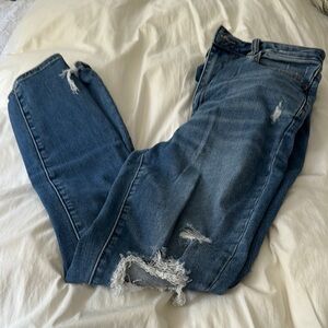 American Eagle Outfitters Ripped Blue Skinny Jeans